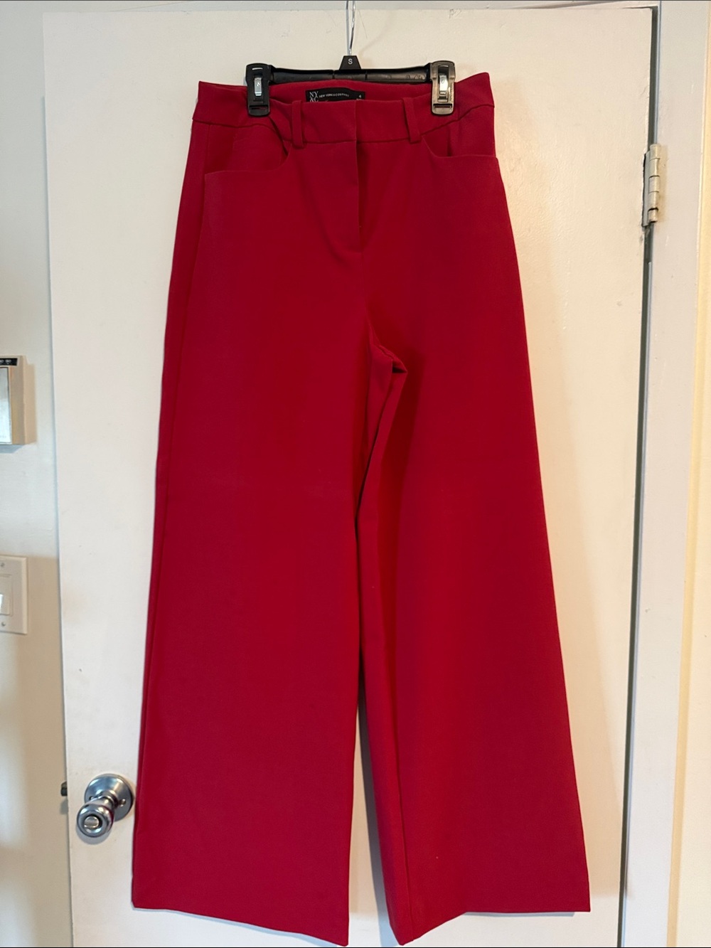 New York & Company Red Boot Cut Flare Pants